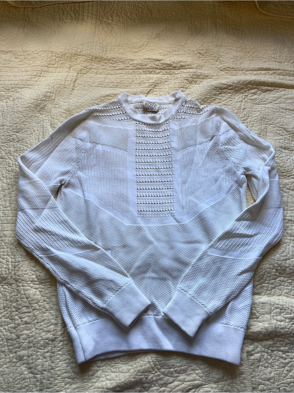 Torn By Ronny Kobo Geometric Knit Top